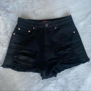 Ripped jeans shorts
